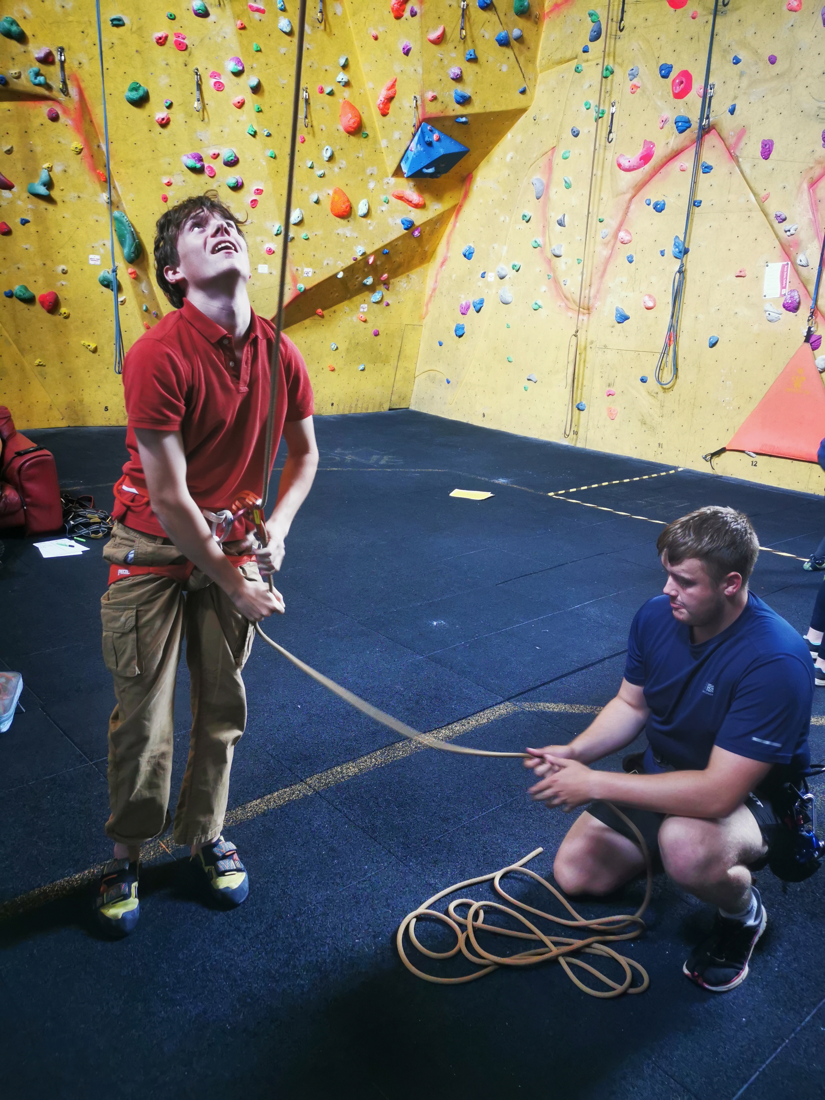 Climbing wall instructor